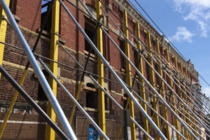 Exterior Wall Supports after Fire Damage